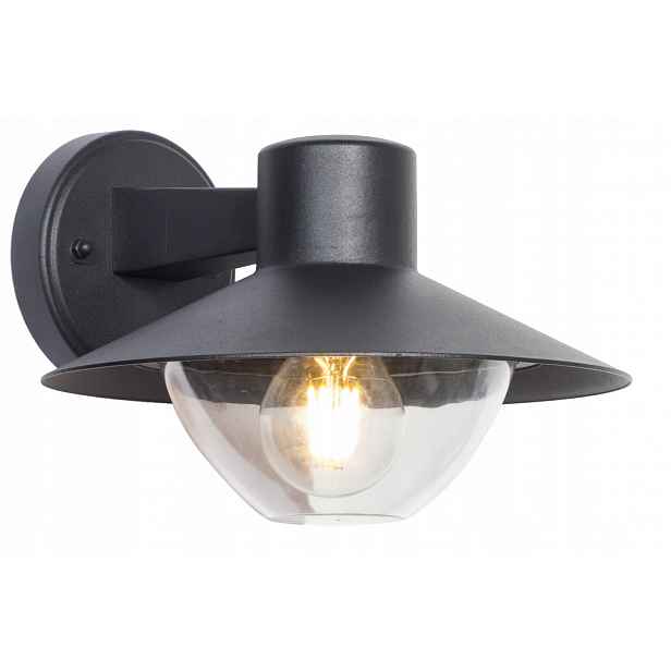 Nástěnné svítidlo, venkovní lampa černá E27, 40 W, IP44, moderní Eclipse