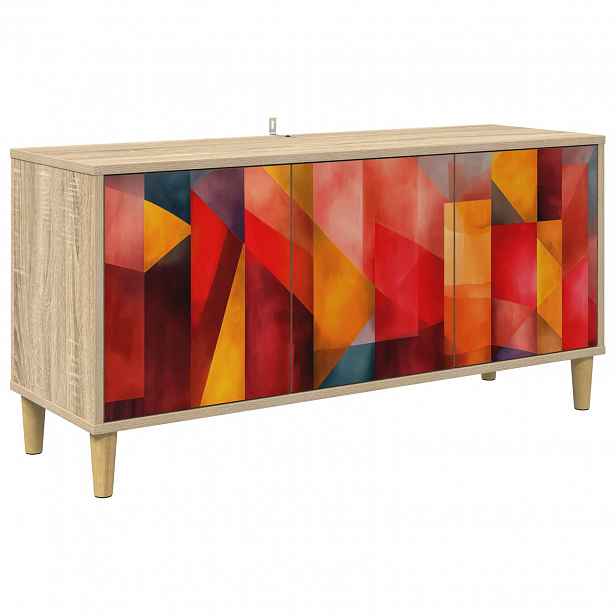 vidaXL Televizní skříň HEESCH 102 x 33 x 50 cm Sonoma Kompozitní dřevo