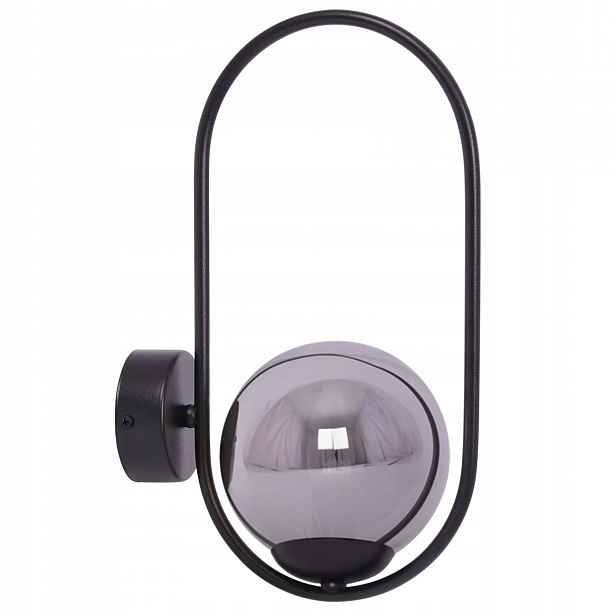 Nástěnná lampa, černá koule nad postel do ložnice obývacího pokoje Davos XX