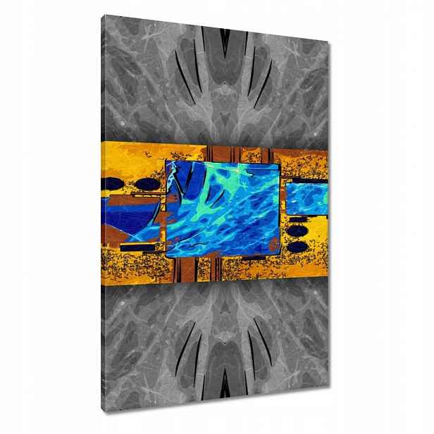 Obrazy 60x90 Modrý lesk