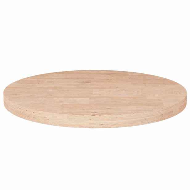 vidaXL Kulatá stolní deska Ø30x2,5 cm masivní dub bez povrchové úpravy