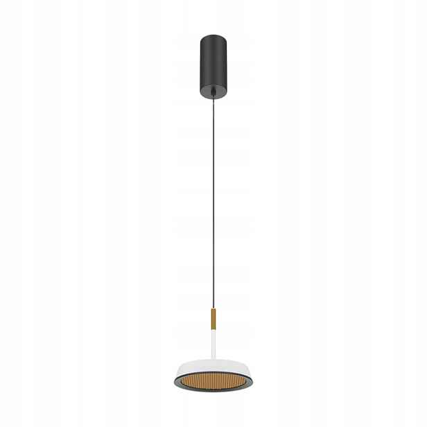 Závěsná lampa černá s bílým stínítkem medová plástev Led 15 cm Maytoni