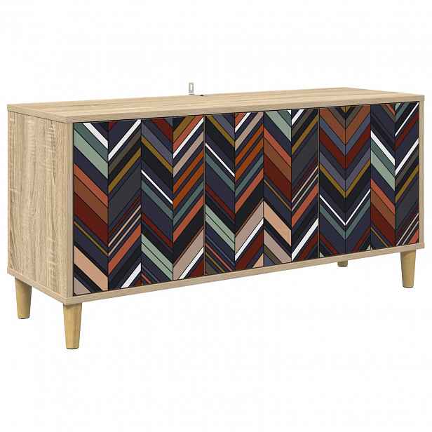 vidaXL Televizní skříň OMMEN 102 x 33 x 50 cm Sonoma Kompozitní dřevo