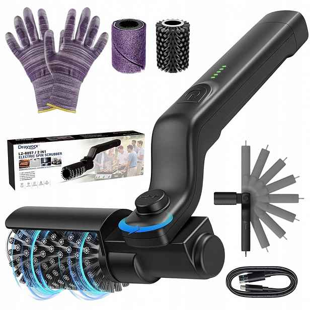 Elektrický kartáč na čištění roštů, 3 rychlosti čištění