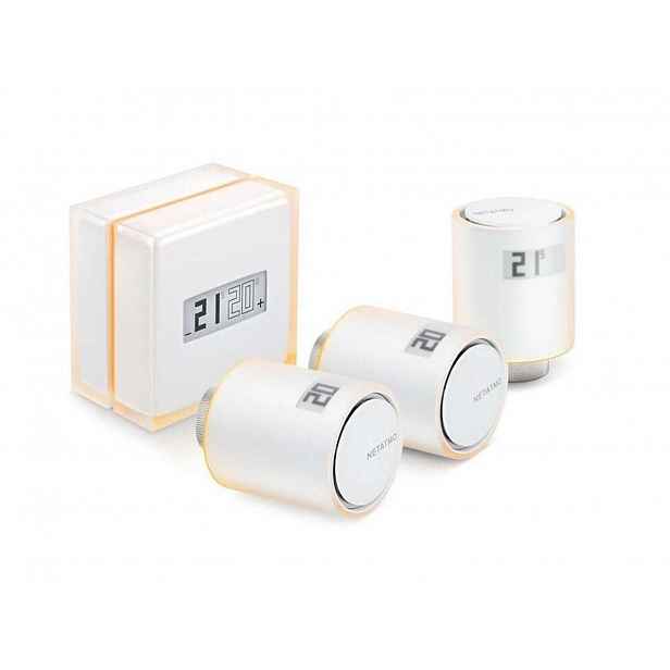 Netatmo - Sada termostatu a 3 ventilů Smart Thermostat, Radiator Valves 3 ks, bílá NBU-NTH-NAV