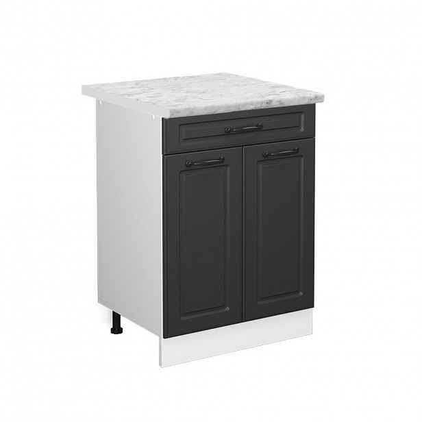 Vicco SPODNÍ SKŘÍŇKA KUCHYŇSKÉ LINKY R-Line Antracitový venkovský dům 60 cm se zásuvkou, PD Mramor