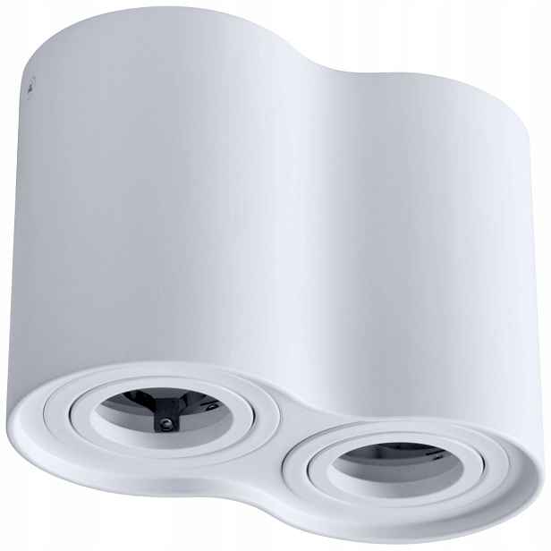 Lampa stropní bodová nastavitelná bílá dvojitá 12,5 cm Polux