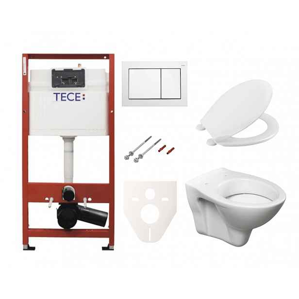 Závěsný set WC S-line + modul TECE s tlačítkem TECEbase (bílá) SIKOTSR0