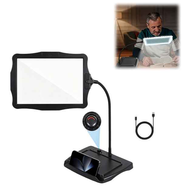 Lupa S 3X Podsvícením, Lampa S Lupou, Led Stolní Lampa