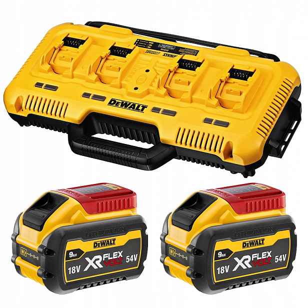 4-portová nabíječka DCB104+ 2x DCB547 9Ah DeWalt