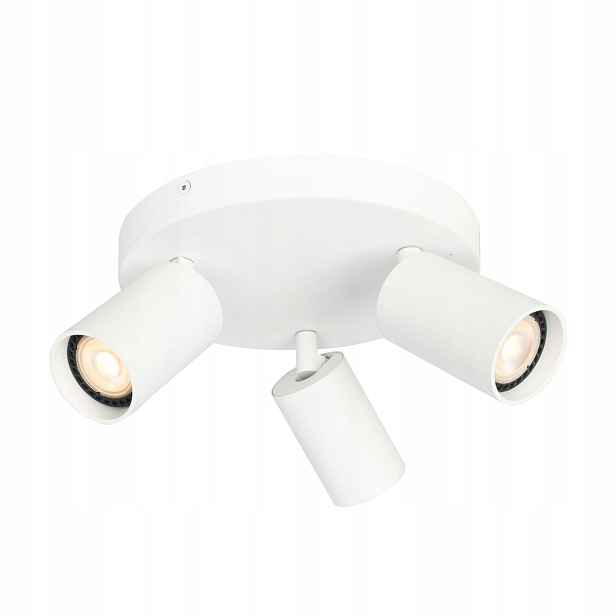 Nesto Moderní bílá kulatá lampa 3-nastavitelné reflektory GU10 3X10W