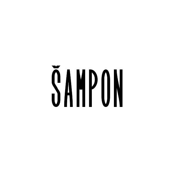 Označto Štítek/nálepka do koupelny Šampon - SLIM Barva písma: Bílá