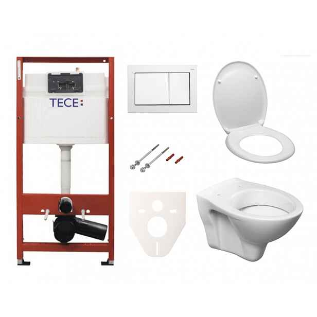 Závěsný set WC S-line + modul TECE s tlačítkem TECEbase (bílá) SIKOTSD0