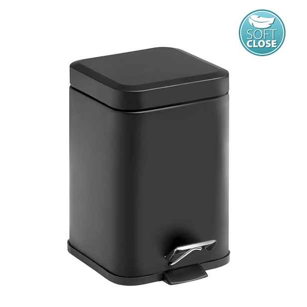Gedy ARGENTA odpadkový koš 3l, Soft Close, černá mat