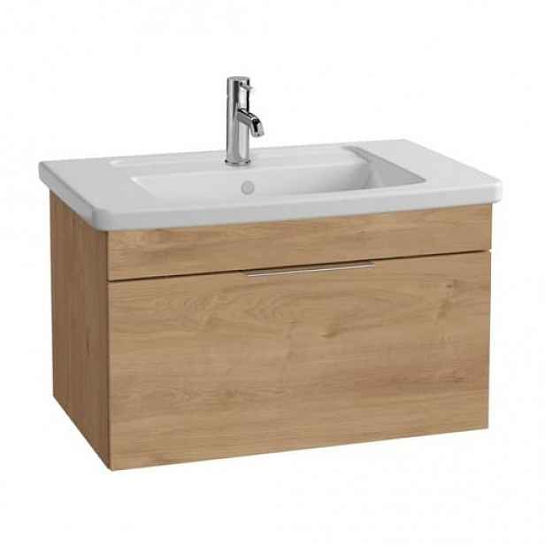 Koupelnová skříňka s umyvadlem VitrA Mia 80x49,5x43,5 cm dub MIA8049D