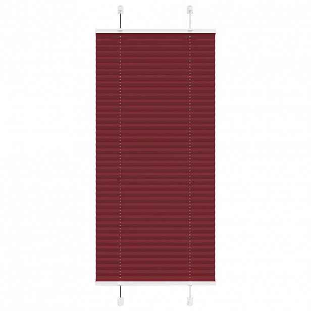 vidaXL Plisovaná roleta Bordeauxská červená 55x100 cm Šířka látky