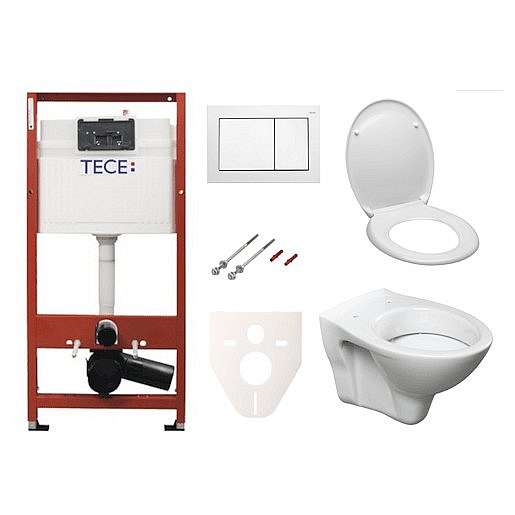 Závěsný set WC S-line + modul TECE s tlačítkem TECEbase (bílá) SIKOTSD0