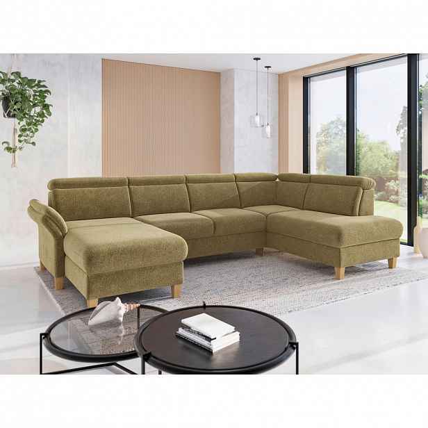 Sit & More SEDACÍ SOUPRAVA, textil, olivově zelená