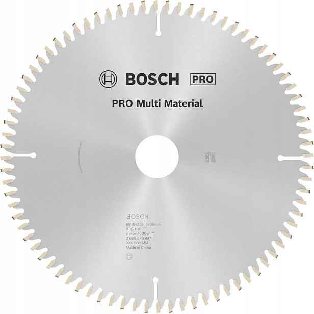 Kotouč pro kotoučovou pilu Hm 216x2,5/1,8x30 80Z Bosch Ve Multi Material