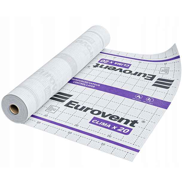 Membrána Fólie Paroizolační Aktivní Paroizolace Eurovent Clima X20 115g
