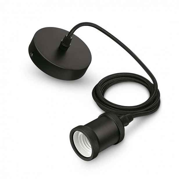 Philips - Závěsný kabel s objímkou, E27, černá 929001977901