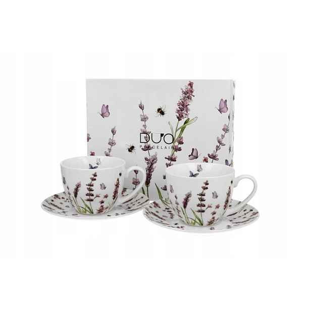 Sada 2 šálků 270 ml podšálky Classic Lavender