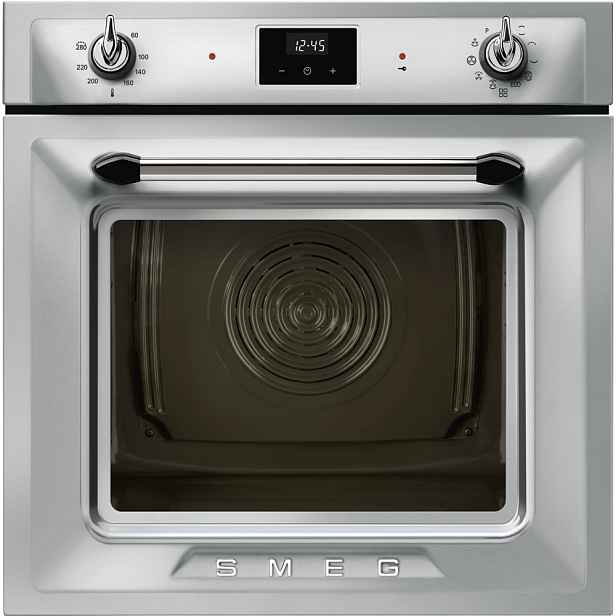 Smeg Vestavná horkovzdušná trouba Victoria, nerezová SOP6900TX