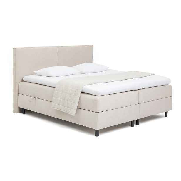 Béžová boxspring postel s úložným prostorem 160x200 cm Elva Bold – Bonami Selection