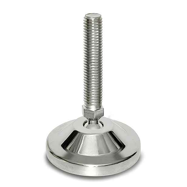 Nerezová výkyvná patka Inox 60 mm se šroubem M10x100