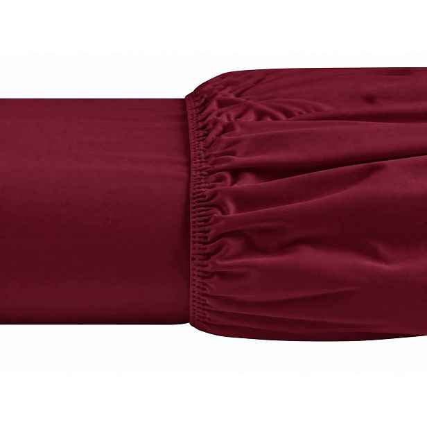 Prostěradlo Na Vysoký Matrace 180x200 jersey Silné Husté vínové Oeko-tex