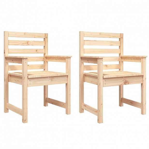 vidaXL Zahradní židle 2 ks 60 x 48 x 91 cm masivní borové dřevo