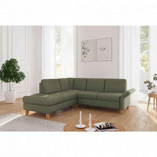 Sit & More ROHOVÁ SEDAČKA, textil, olivově zelená