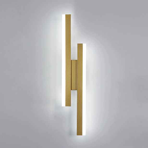 Led nástěnné svítidlo zlaté, moderní loft styl, 40cm, 16W, 6500K Comely