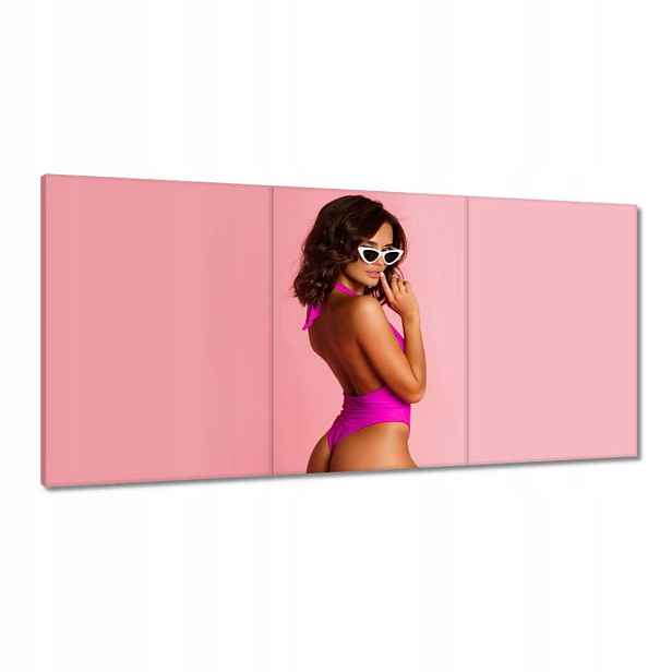 Obrazy 120x60 Růžové monokiny Kostým