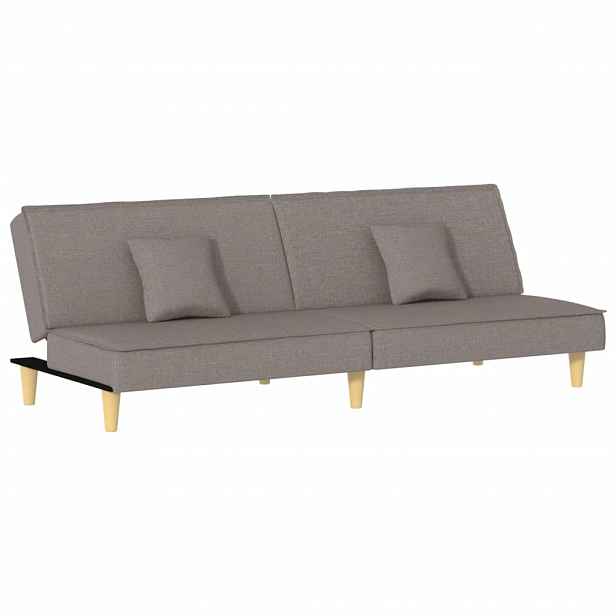 vidaXL Rozkládací pohovka taupe textil