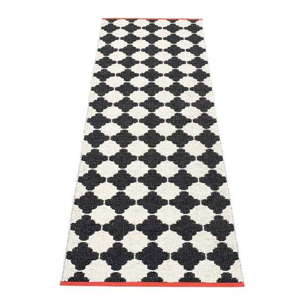 Černo-bílý vnitřní a venkovní běhoun 70x225 cm Marre Black Coral  – Pappelina