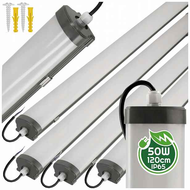 Hermetické Led svítidlo 60W 6600lm 120 cm pro garážovou dílnu 230V 4500K 4x