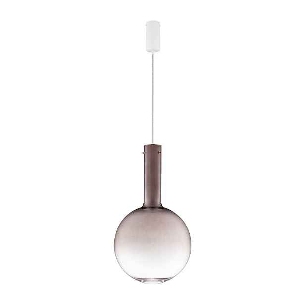Hnědé skleněné LED stmívatelné závěsné svítidlo ø 30 cm Nostos – Nova Luce