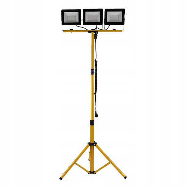 Led reflektor 3x50W slim s žlutým stativem Schmith