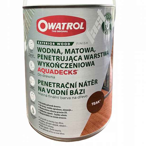 Owatrol Aquadecks olej na terasová prkna 2,5L Teak