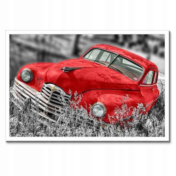 Plakáty v rámu 60x40 Červené staré auto