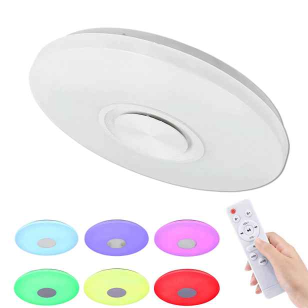 Stropní Svítidlo stropní svítidlo Led Rgb s aplikací Bluetooth Reproduktor Dálkový Ovladač 60W 40 cm