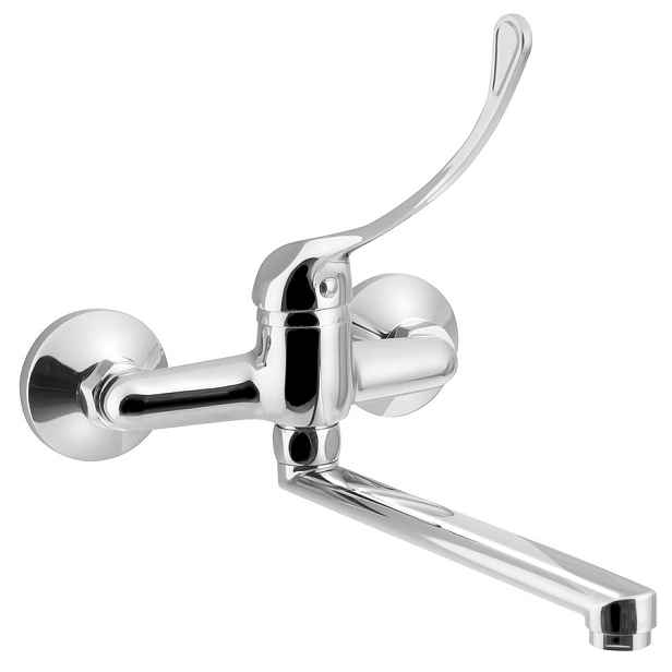 AQUALINE 35 nástěnná baterie, lékařská páka, ramínko ploché, 220mm, chrom