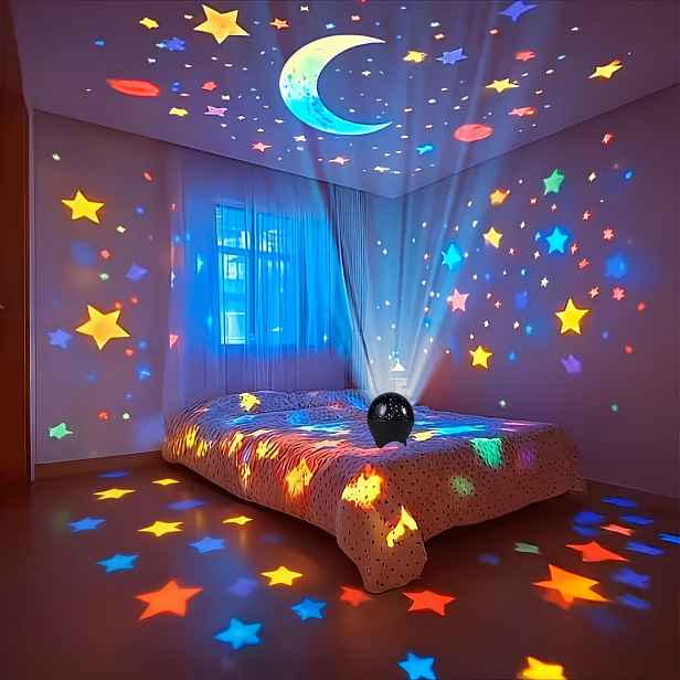 TEMU USB projekční lampa Hvězdné noční nebe, romantické atmosférické světlo, venkovní projektor osvětlení, vhodné do ložnice, hotelu, KTV, na párty