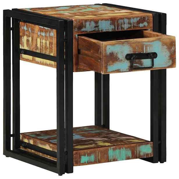 vidaXL Noční skříňka 40 x 40 x 50 cm Masivní obnovované dřevo