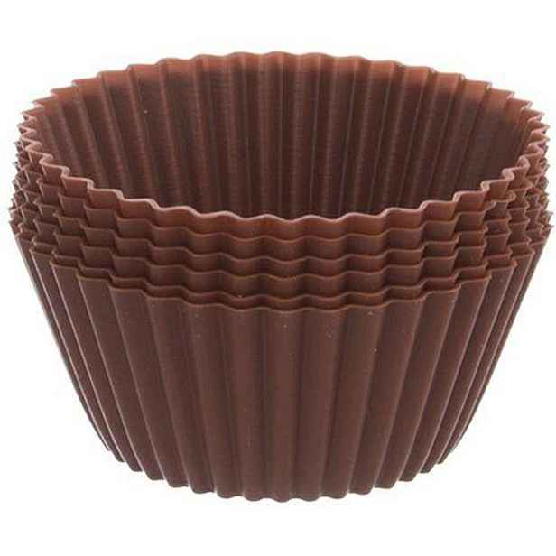 forma d6,5, v.3cm, muffiny 6ks, na pečení, silikon hnědý