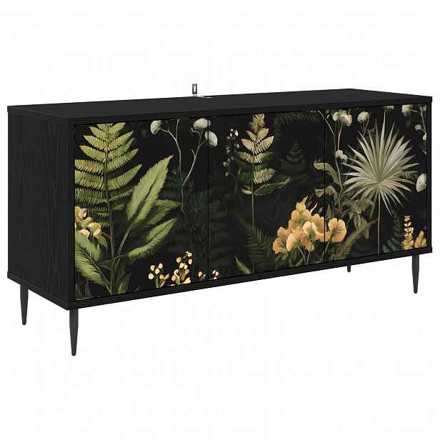 vidaXL Televizní skříň RHENEN 102 x 33 x 51 cm Černý dub