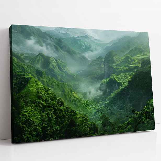 Obraz na plátně Zelené údolí mezi horami krajina do pokoje obýváku 80x60