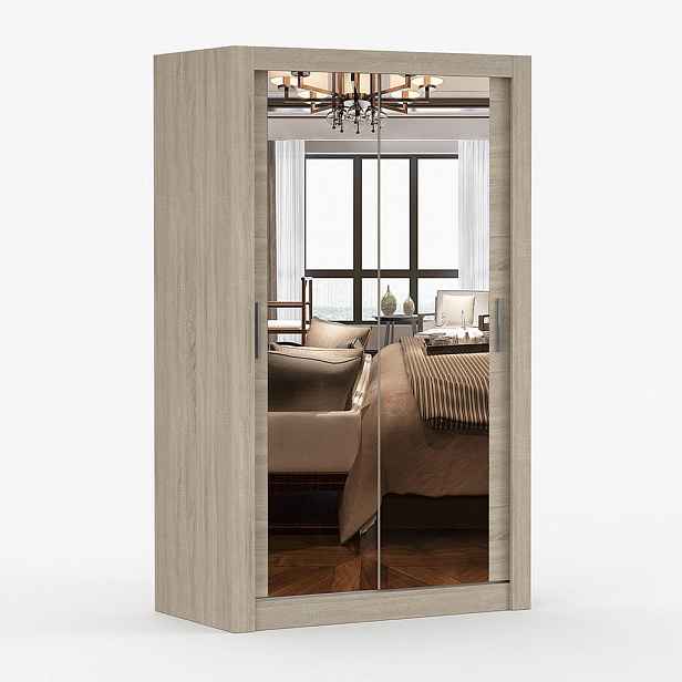 imoebel24 SKŘÍŇ s otočnými dveřmi Milan 120 cm 120/215/64 cm, 2dveřová, dub sonoma