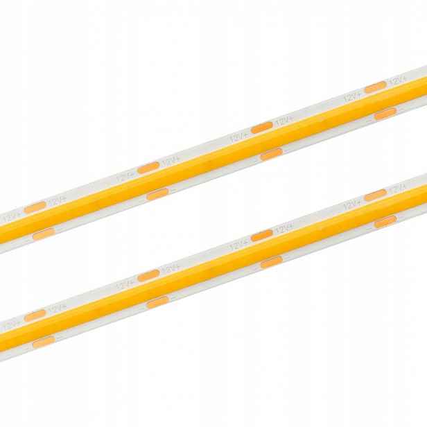 Led pásek Cob 480 Smd 3000K 12V 8mm Silný 11W/m Velká role 50 m